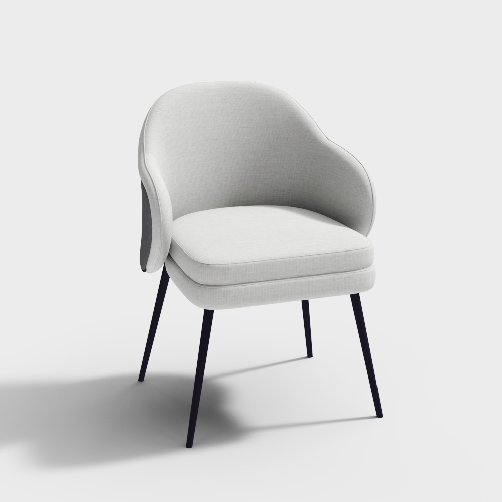 临点-舒沐居-单人椅-A133D模型