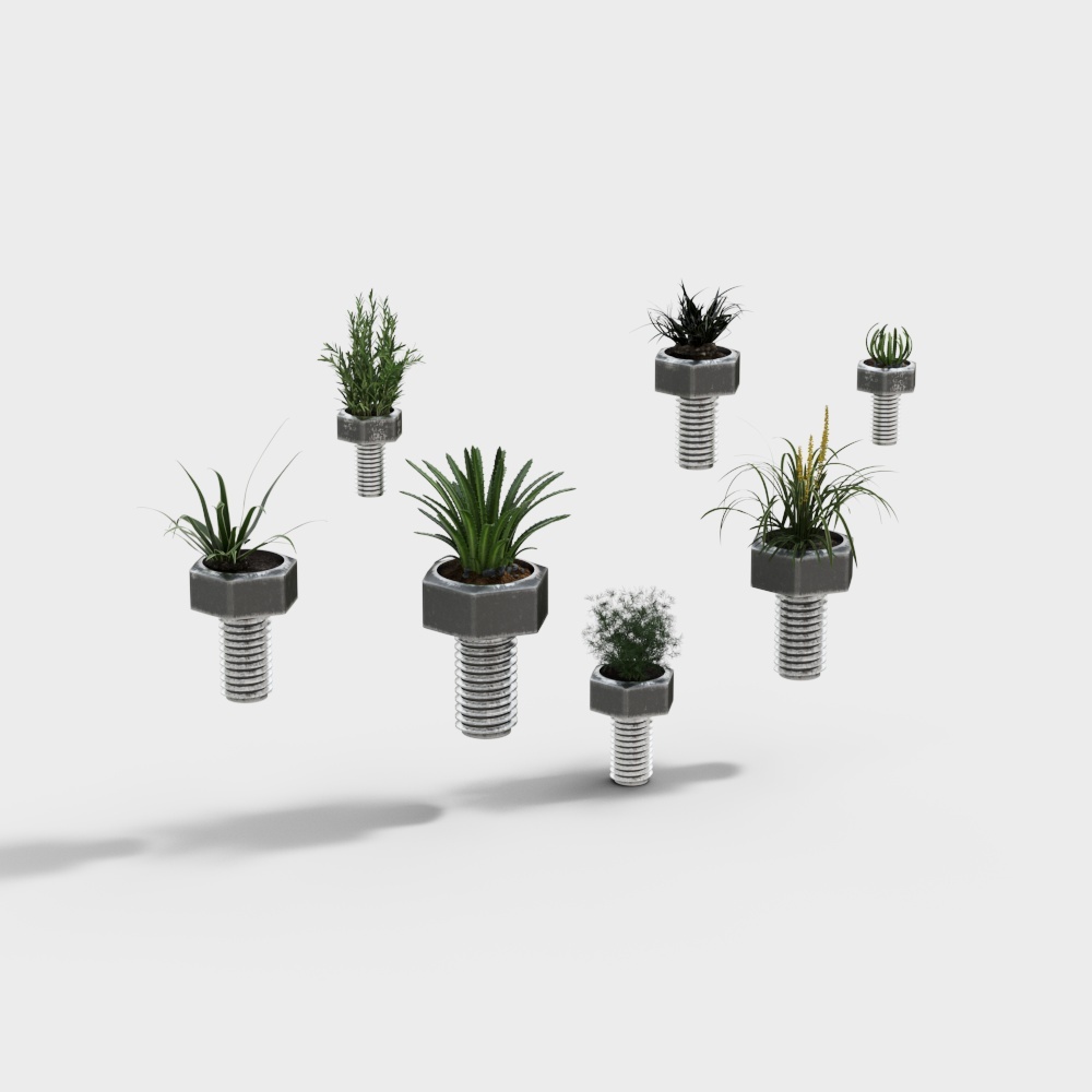 壁挂植物组23D模型