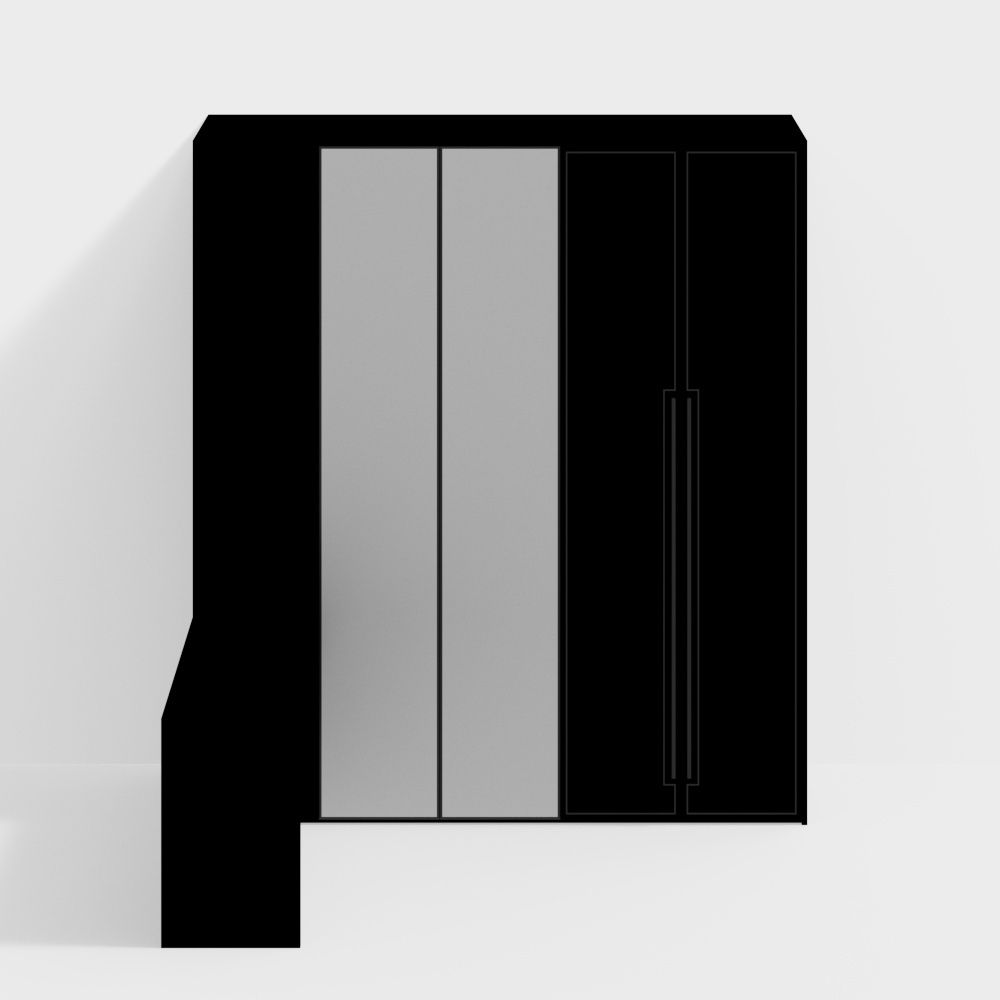 主人房衣帽间衣柜3D模型