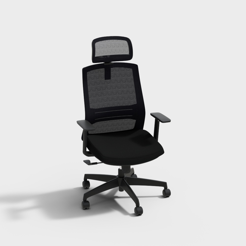 精一家具-现代- CH-196A-办公椅3D模型