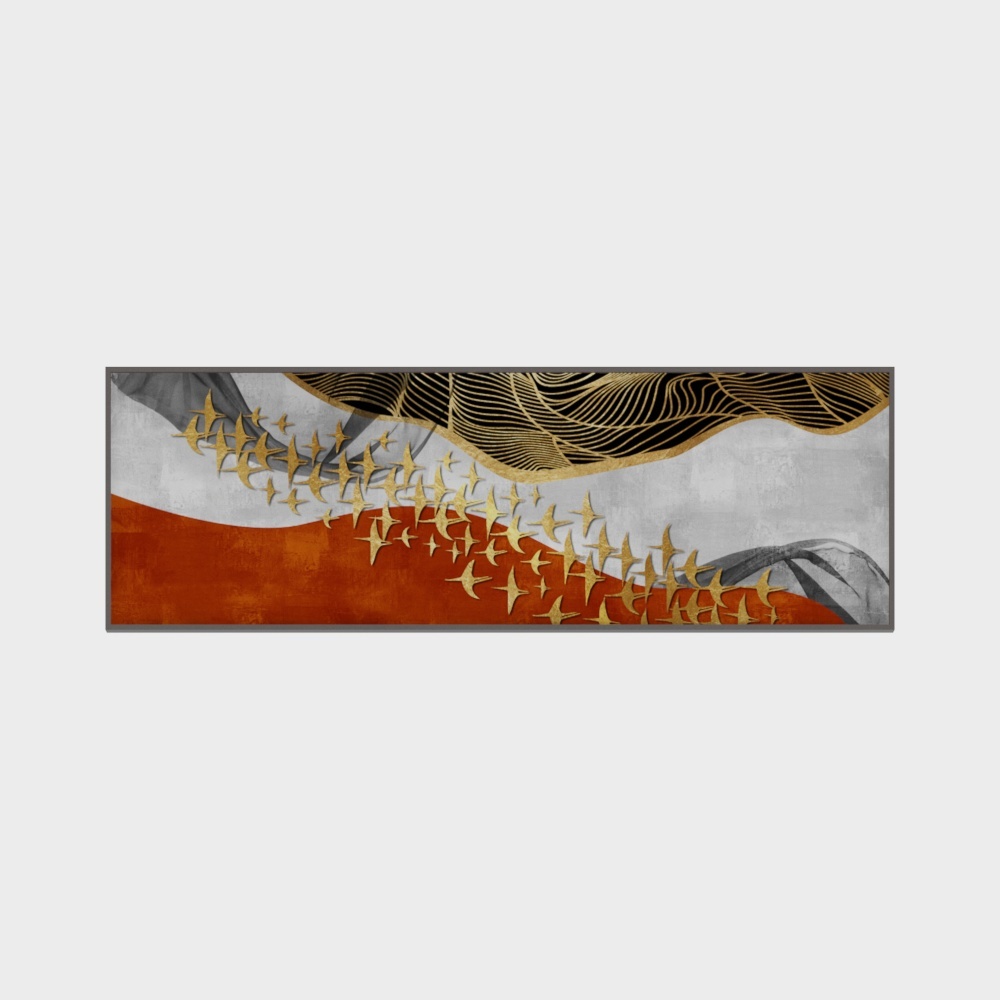 龙匠饰家-新中式轻奢装饰画-卧室装饰画