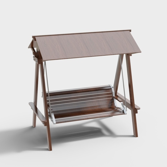Scandinavian Outdoor Swing Chair,Brown