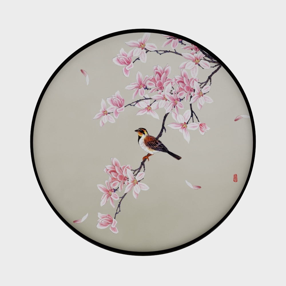 龙匠饰家-新中式风格-圆形装饰画3D模型
