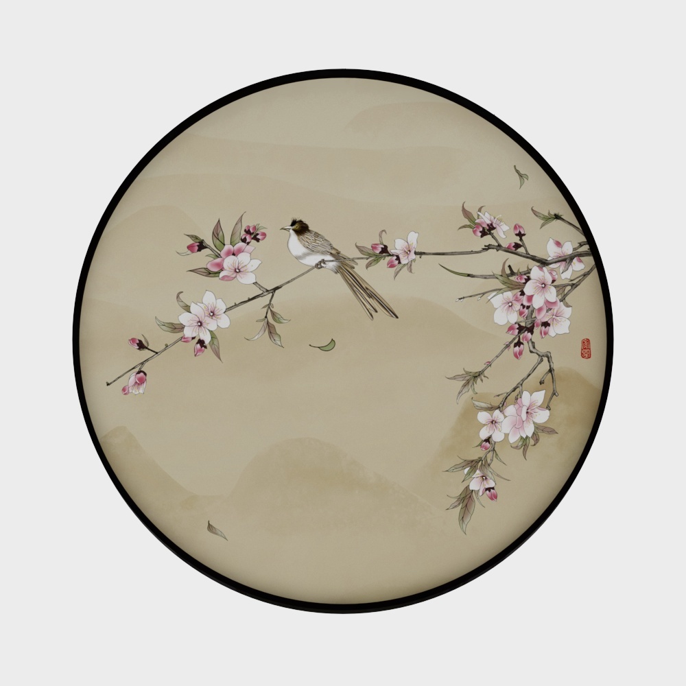 龙匠饰家-新中式风格-圆形装饰画3D模型