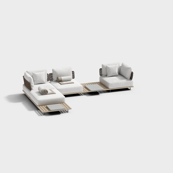 Art Moderne Modern Outdoor Sofa,Black