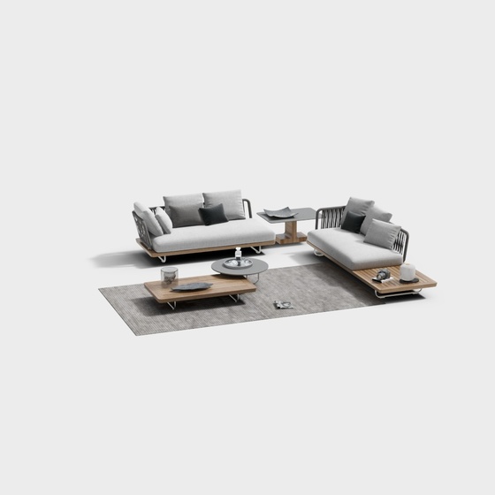 Modern Outdoor Sofa,Black