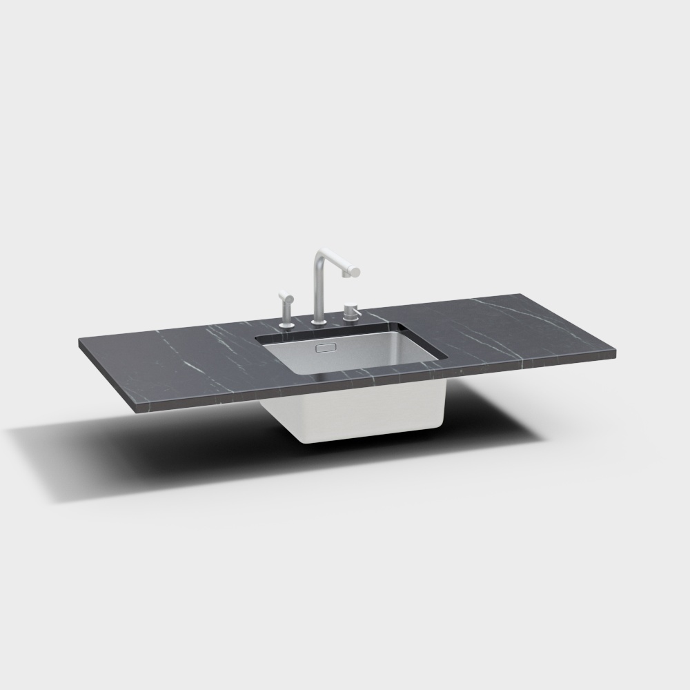 现代洗菜盆绿3D模型