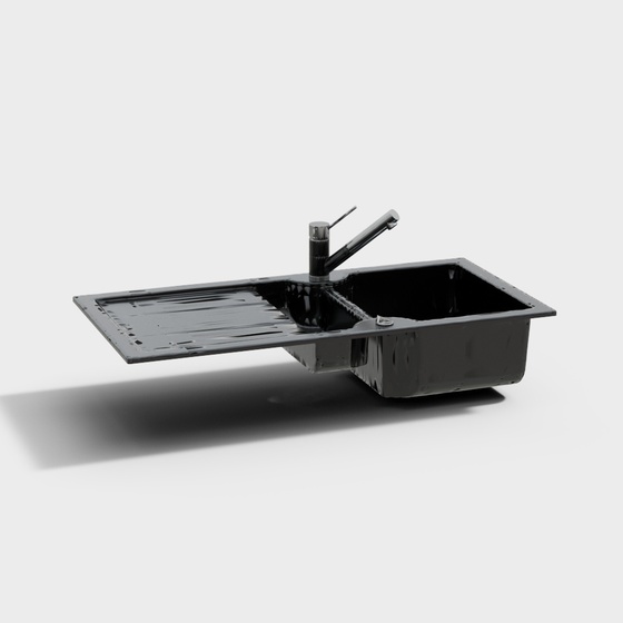 Modern stainless steel sink vegetable sink left flat trough