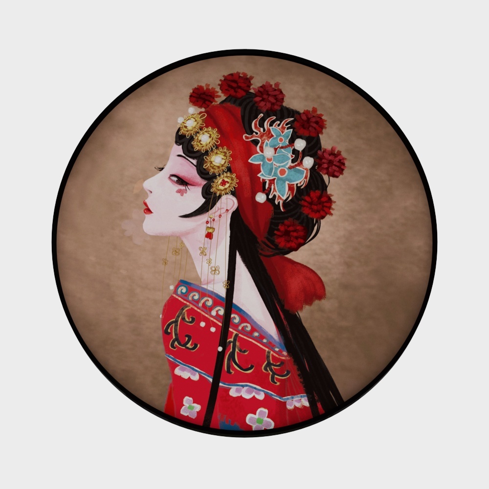 龙匠饰家-新中式风格-圆形装饰画