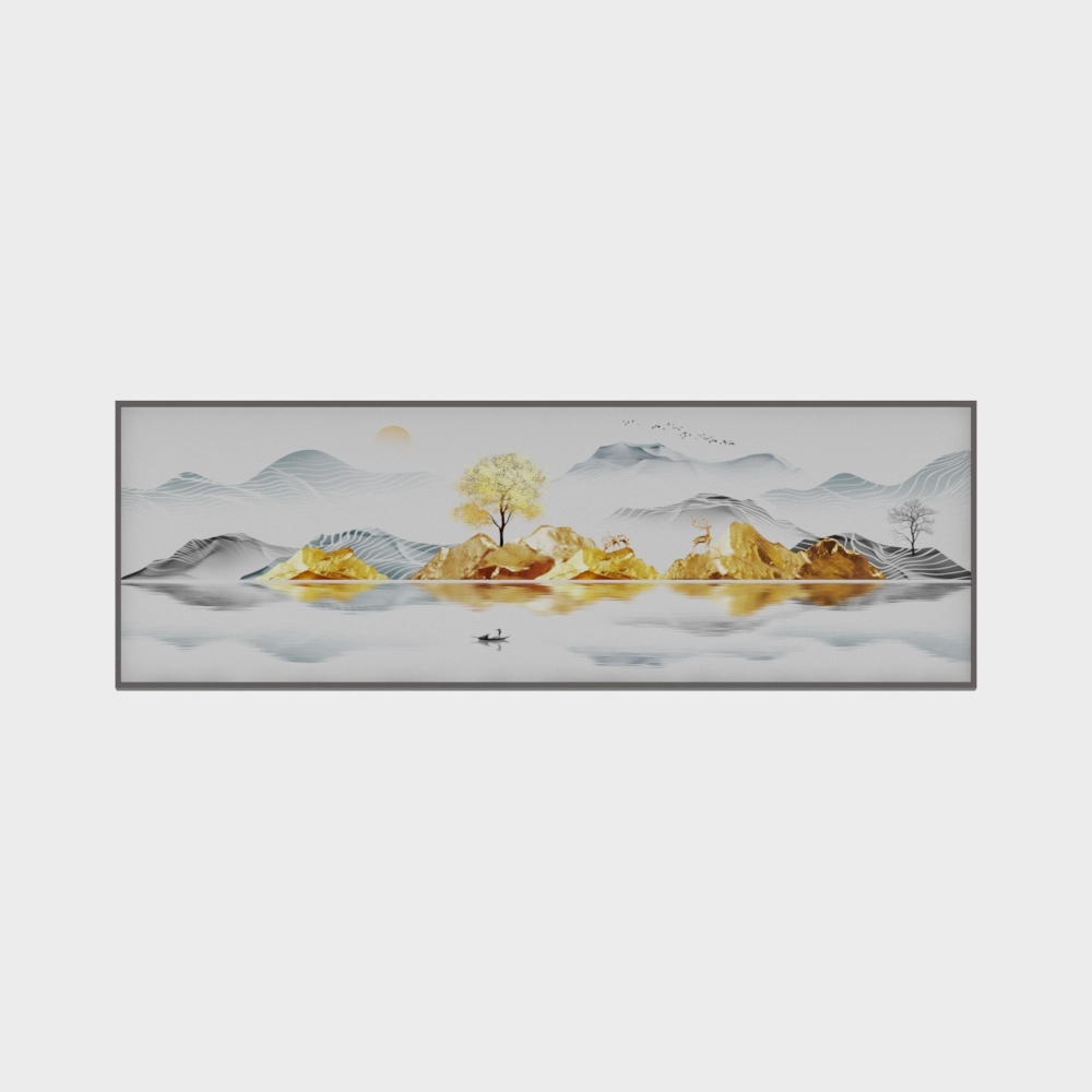 龙匠饰家-新中式轻奢装饰画-卧室装饰画
