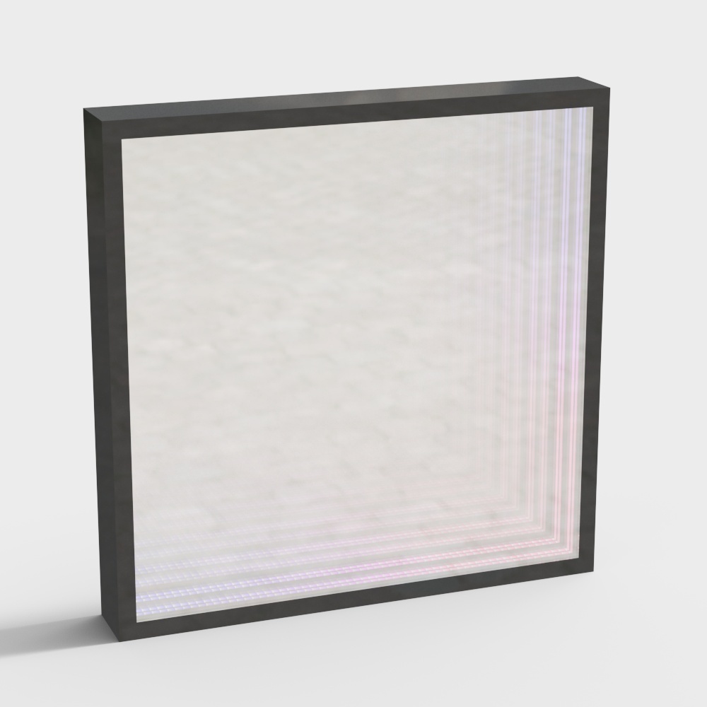 现代深渊镜装饰镜紫3D模型