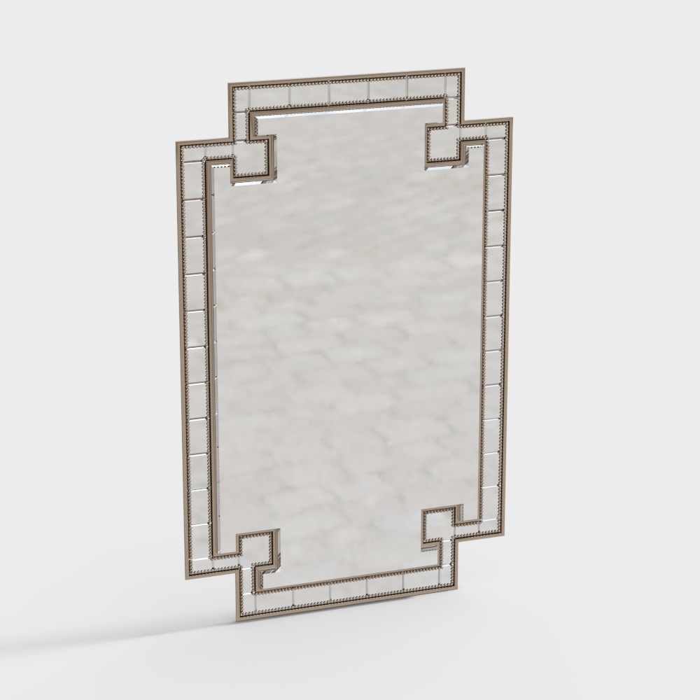 美式装饰镜方3D模型