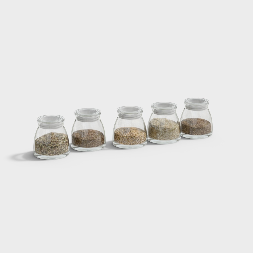 现代厨房调料瓶罐器皿矮