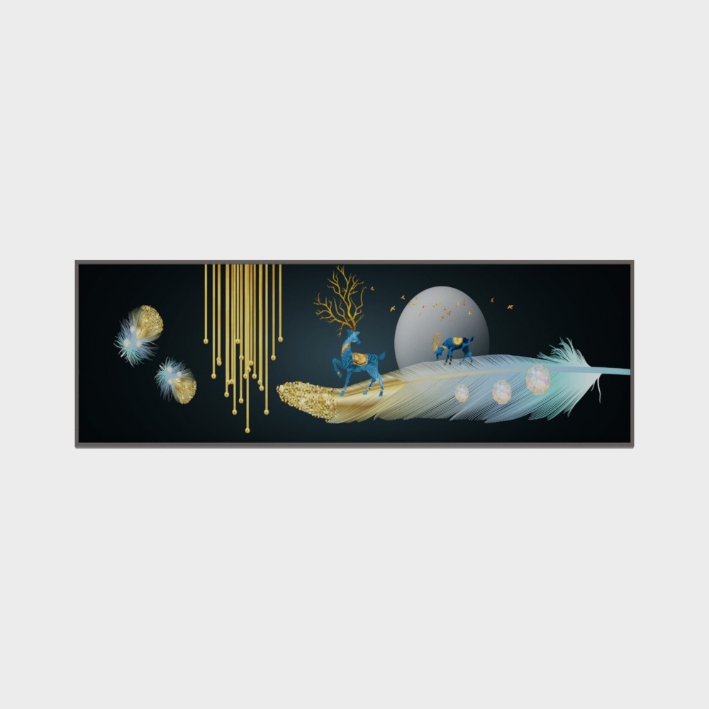 龙匠饰家-新中式轻奢风装饰画-卧室装饰画