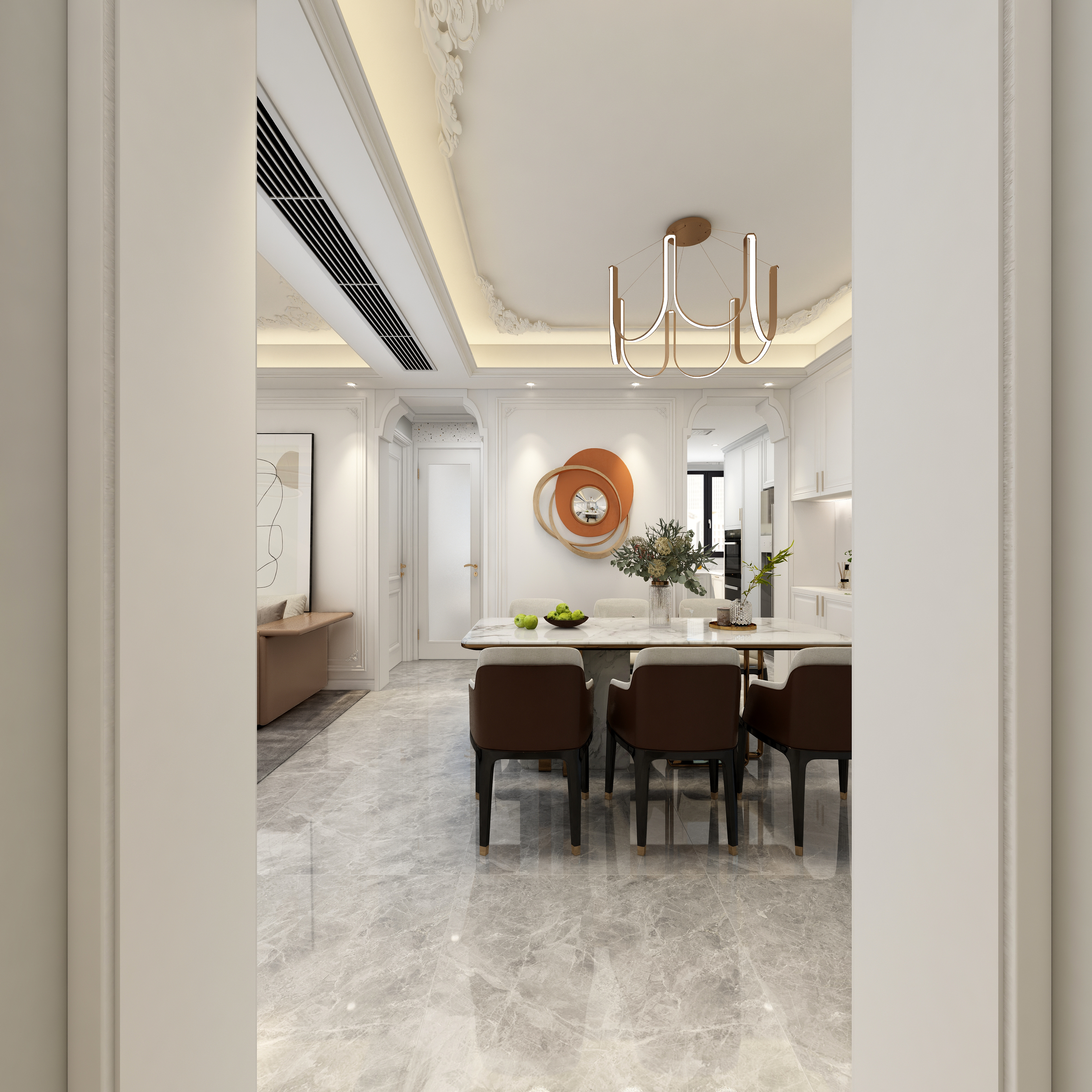 欧意诺qcFyU-【爱家亚洲花园】意式轻奢一层走廊装修效果图第1张