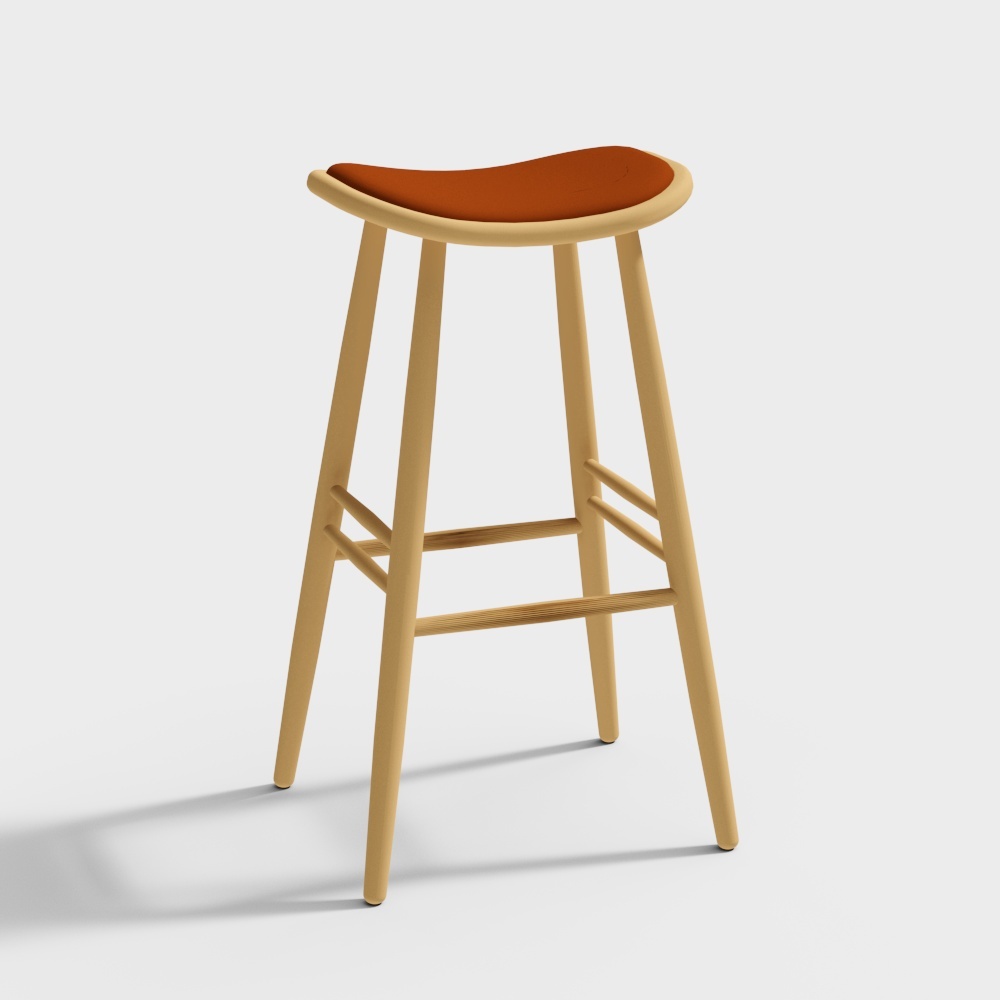 JASPER吧凳75cm皮垫3D模型