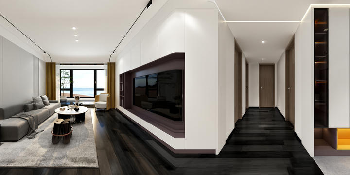 朱璐-现代风格客餐厅-装修设计方案