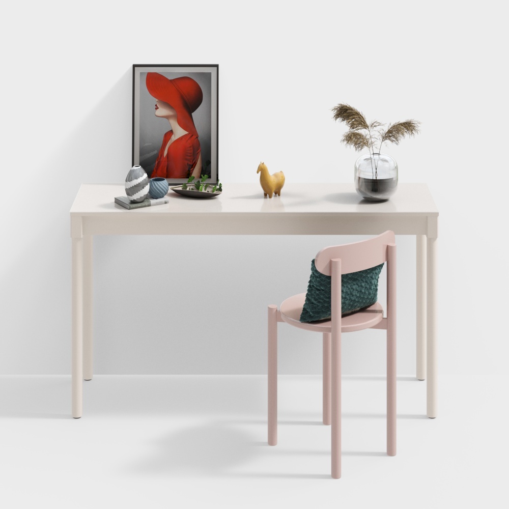 北欧桌椅组合3D模型