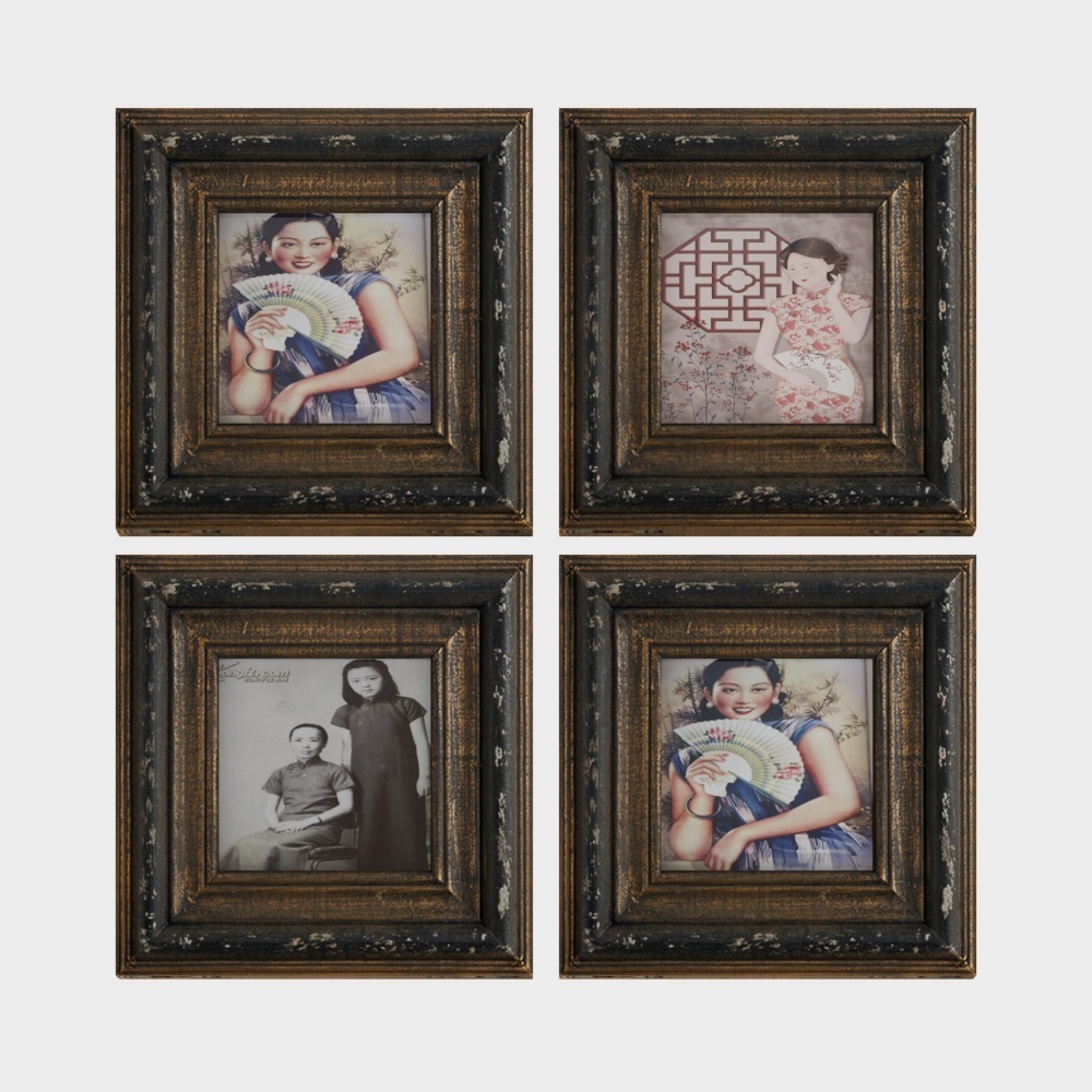 美式挂画3D模型