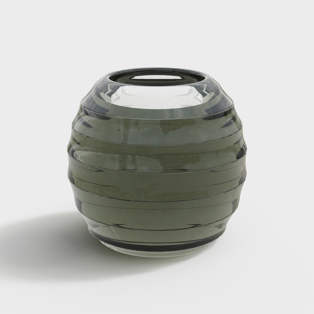 现代花瓶柠檬雕塑摆件-摆件3D模型