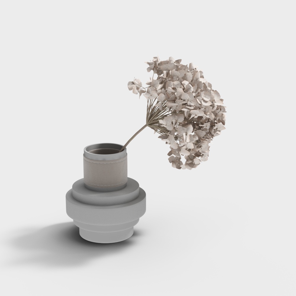 现代芦苇花瓶雕塑摆件-花瓶摆件-23D模型