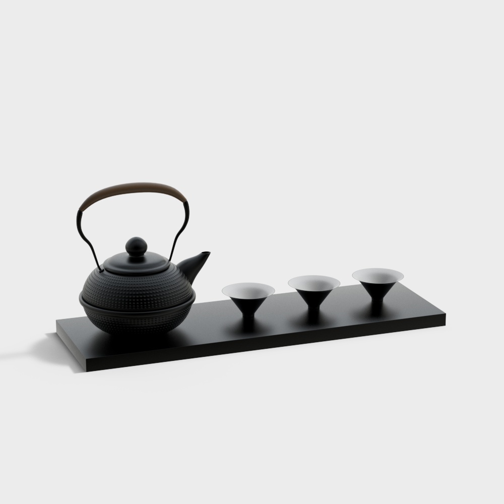 新中式茶具花瓶摆件-茶具组合