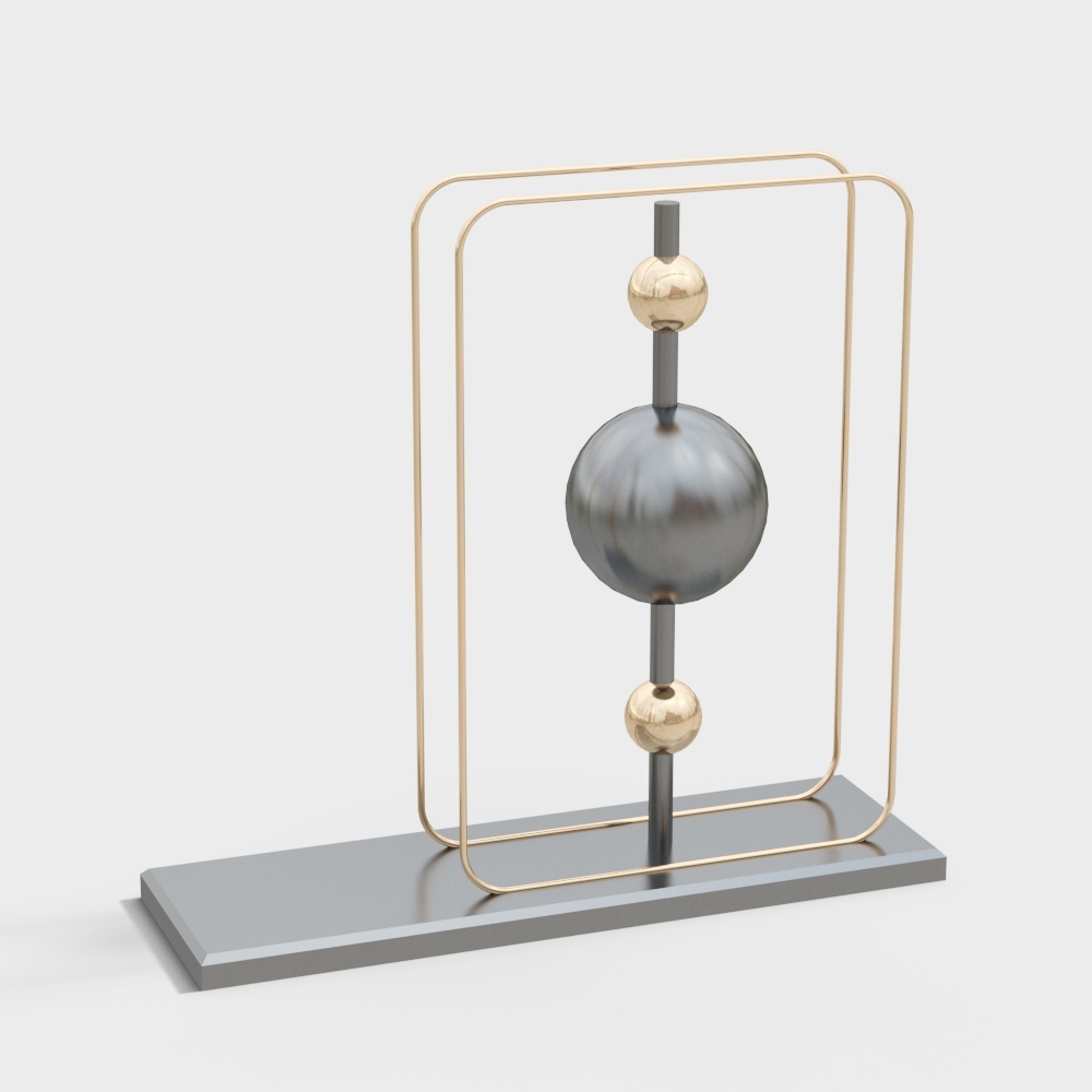 现代花瓶书籍工艺品摆件-摆件3D模型