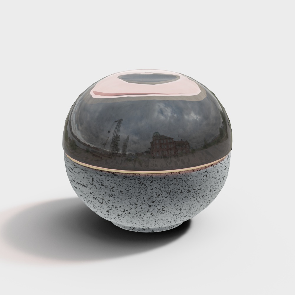 现代插花书籍饰品摆件-摆件3D模型