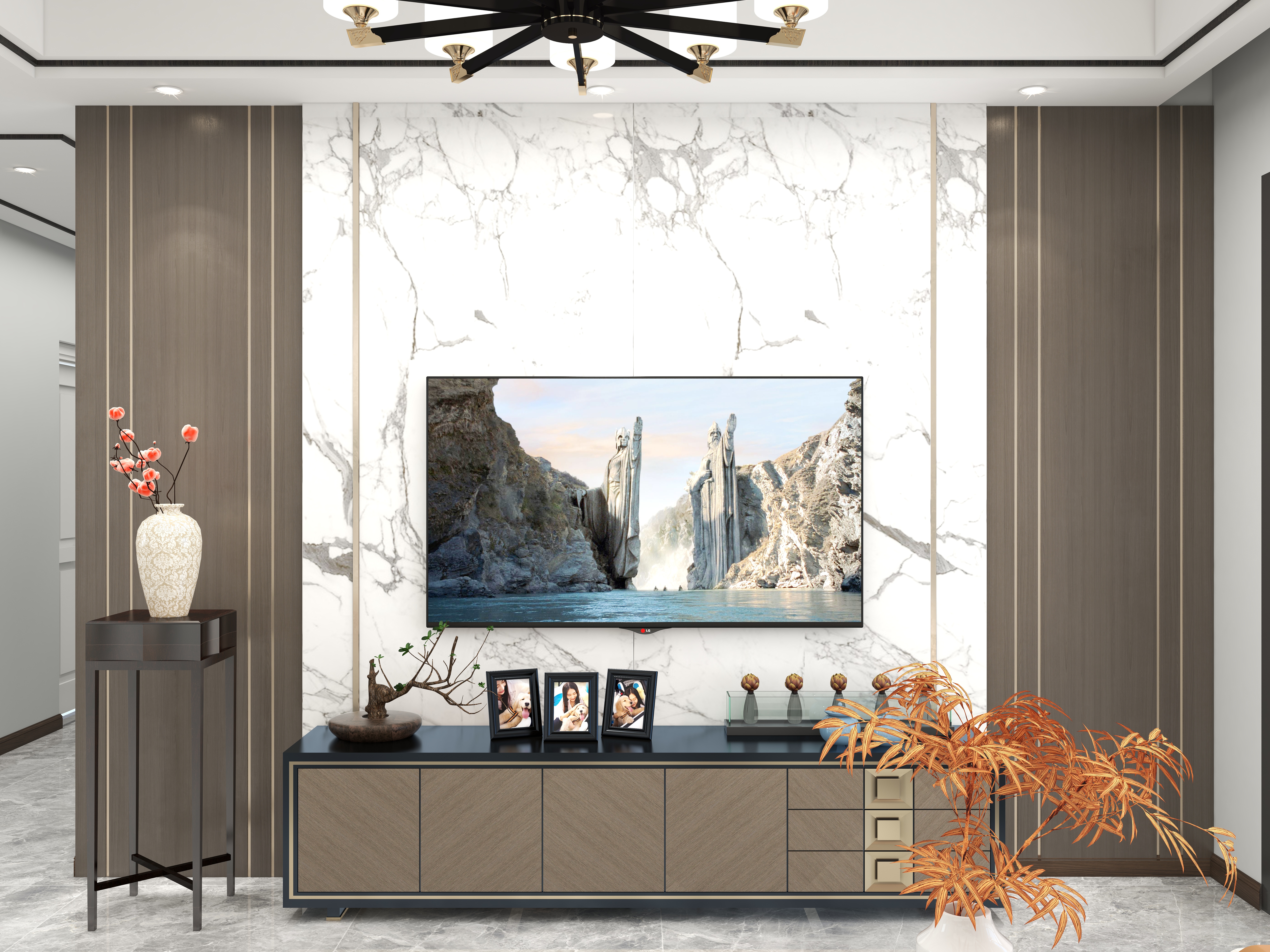 壹诺设计工作室-新中式装修效果图