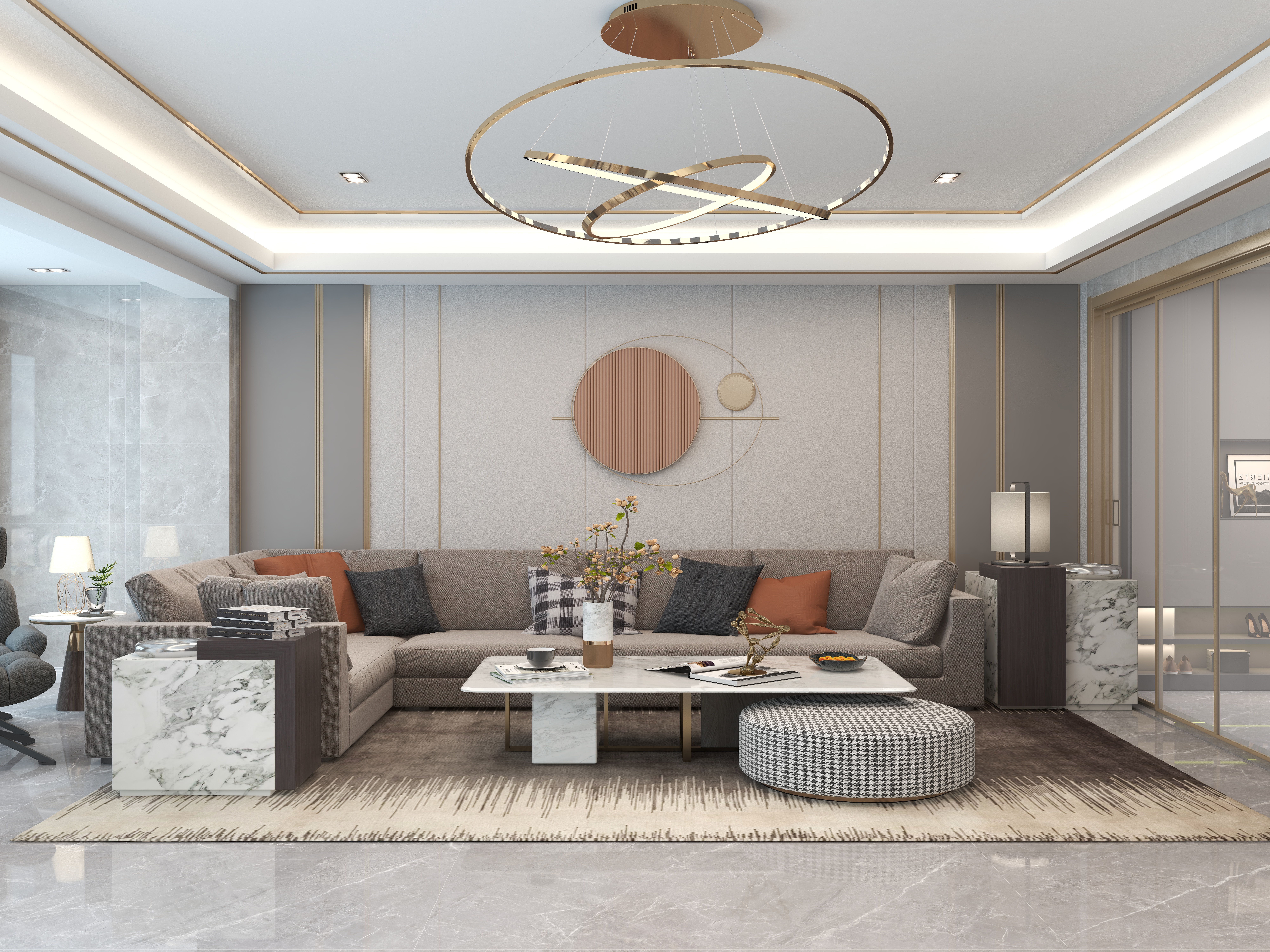 壹诺设计工作室-现代轻奢装修效果图