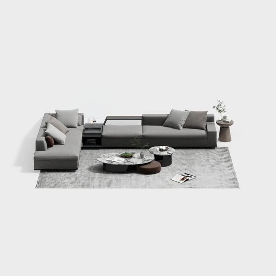 English Countryside Chic Modern Hollywood Seats & Sofas,Sectional Sofas,Gray