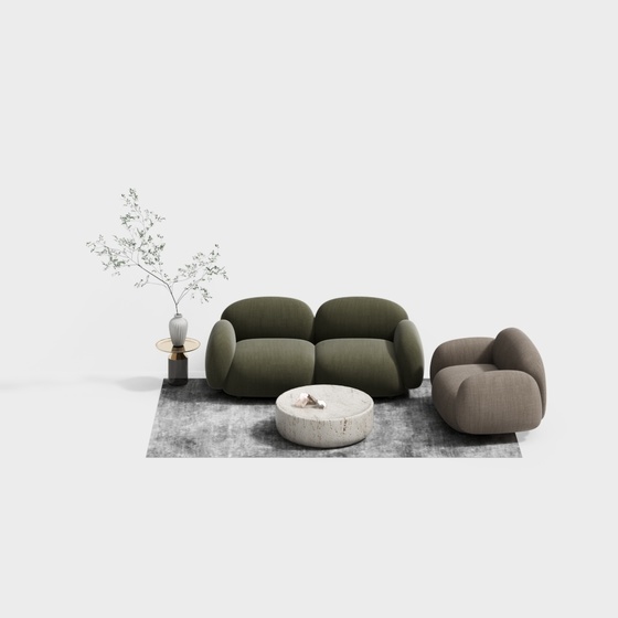 Modern Scandinavian Seats & Sofas,Sectional Sofas,Green