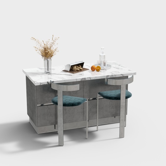 Modern kitchen Island,Gray