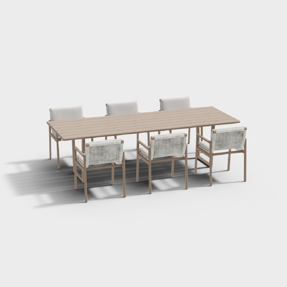 Luxury Outdoor Dining Table & Chairs,Gray