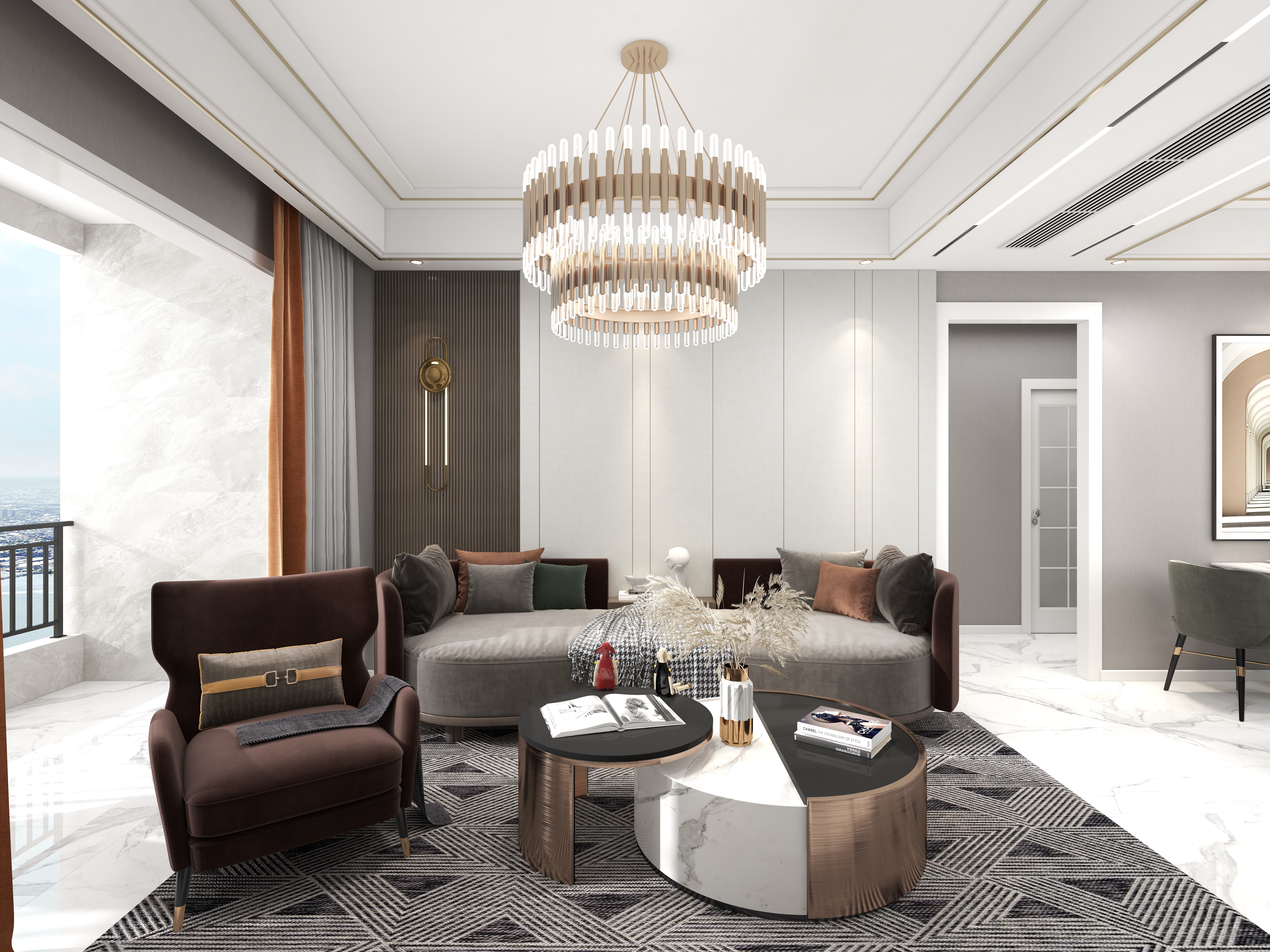 禹志斌-荥阳瀚宇天悦湾简约轻奢风全景图-装修设计方案