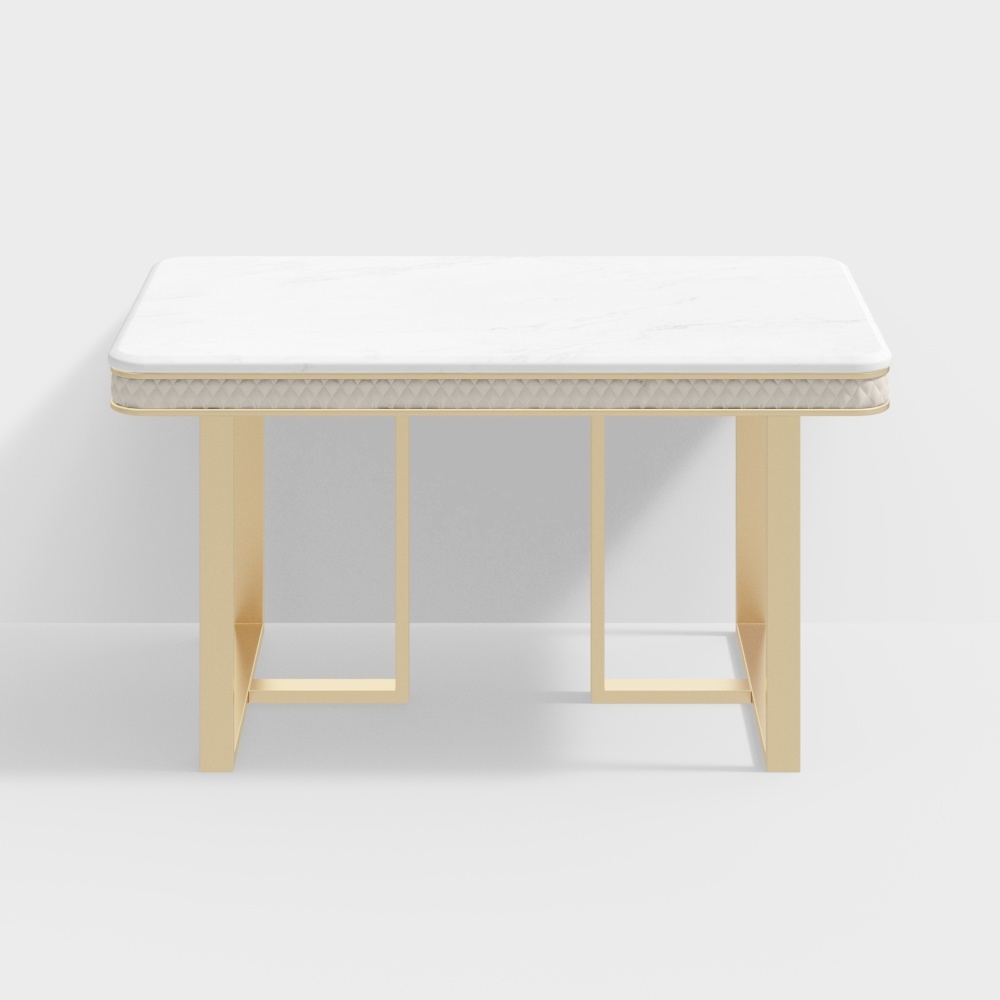 1.4m大理石金属包皮餐桌-BSGF511-光之屋