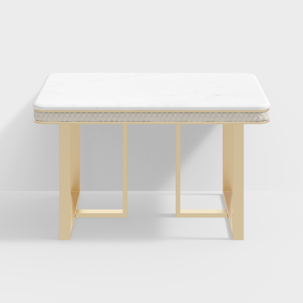 1.3m大理石金属包皮餐桌-BSGF511-光之屋