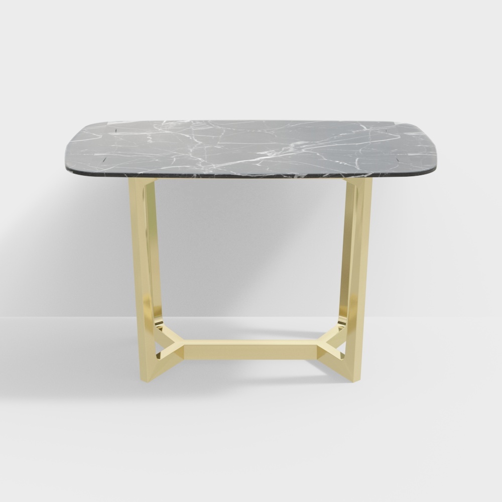 1.3m大理石餐桌-BSGFZ01-光之屋3D模型
