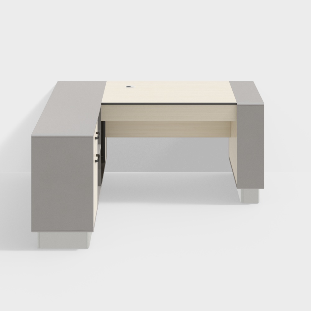 现代-TK80F-办公家具职员桌办公桌组合工作位单人位2人位4人位3D模型