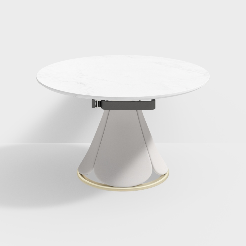 1.3m岩板圆餐桌-BSJF21520-光之屋3D模型