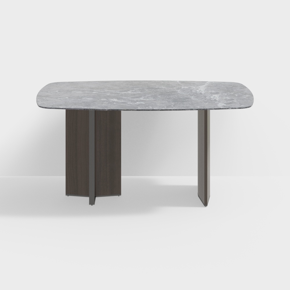 1.6m石材餐桌-BSJF203-森凯洛3D模型