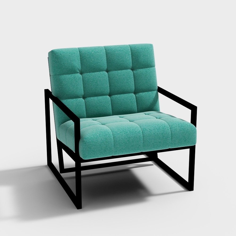 金属绒布休闲椅-BSFX180093D模型