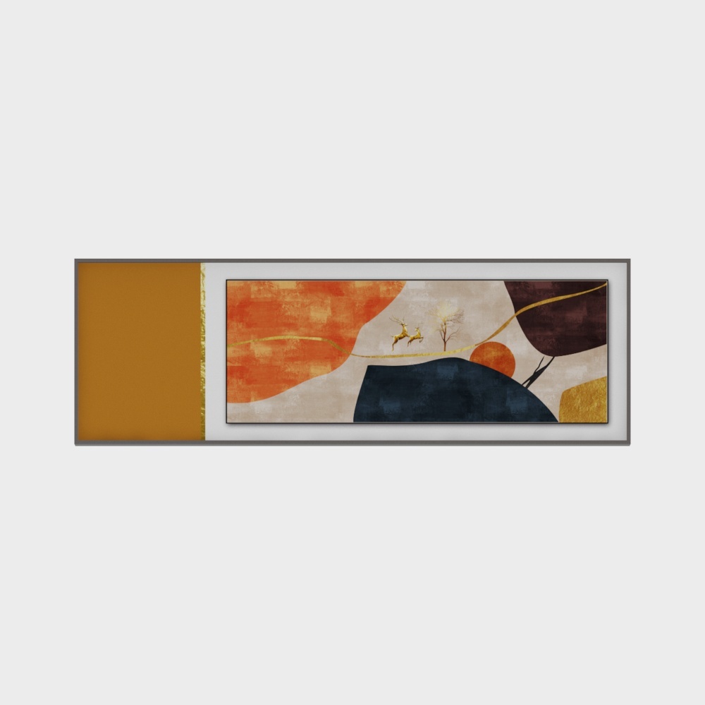 龙匠饰家-轻奢简约北欧装饰画-卧室装饰画