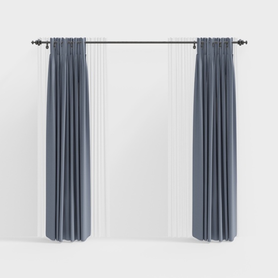 Modern Curtain blue