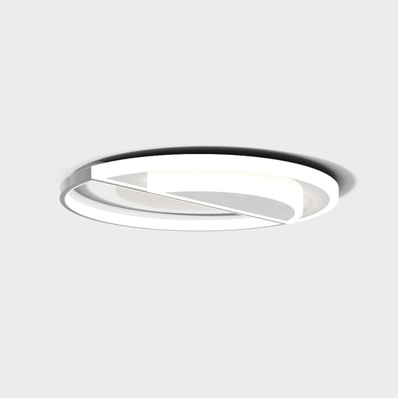Black Modern Ceiling Lamp 3D Model for Ambient Lighting