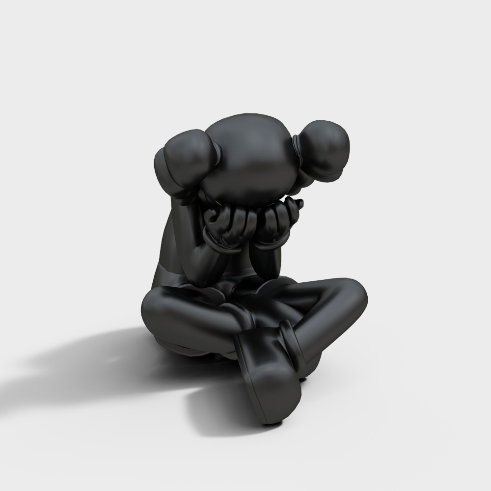 kaws 现代公仔摆件黑