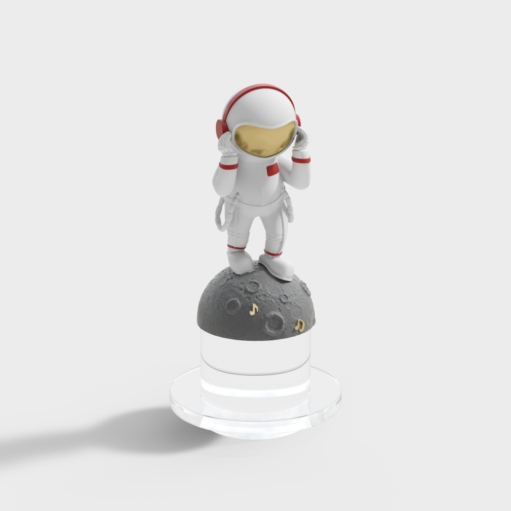 现代宇航员雕塑摆件耳机