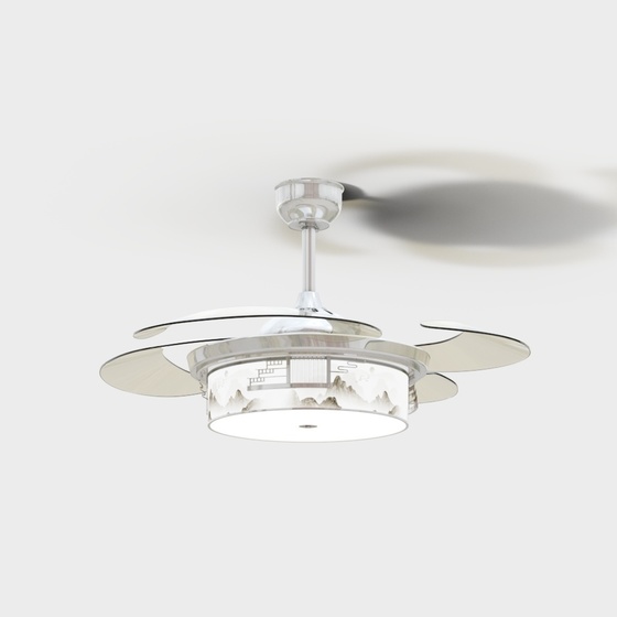 New Chinese style ceiling lamp with fan