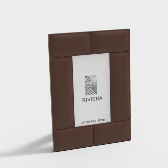 Wanhengtong Leather Photo Frame 3D Model in Brown