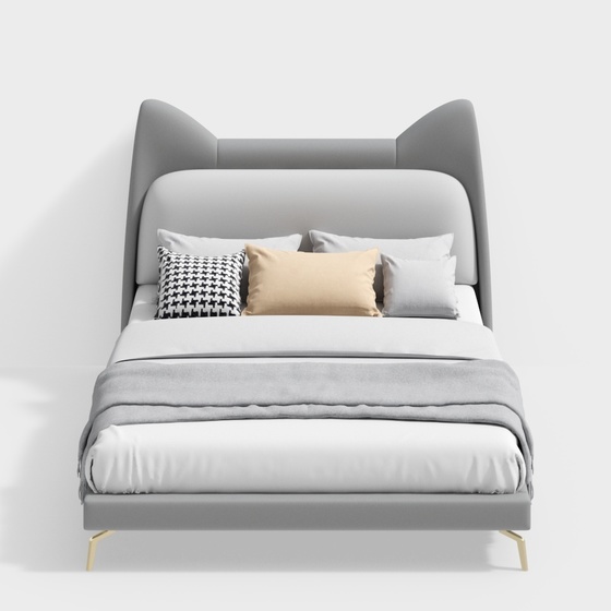 Modern Single Beds,Single Beds,gray